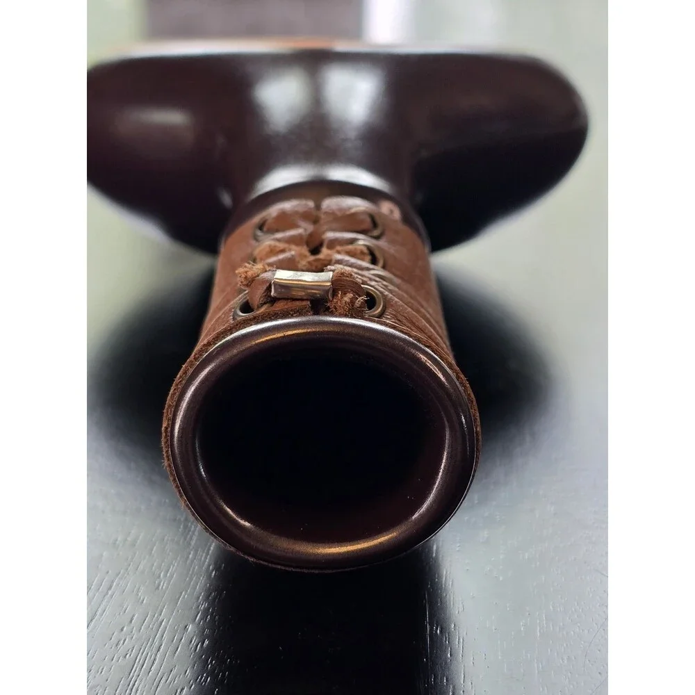 Nuvo Eco Ceramic Coffee Bean Roaster Brown Leather‎ Strap Handle Korea